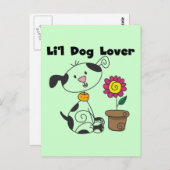 Dalmation犬の恋人のTシャツおよびギフト ポストカード (正面/裏面)