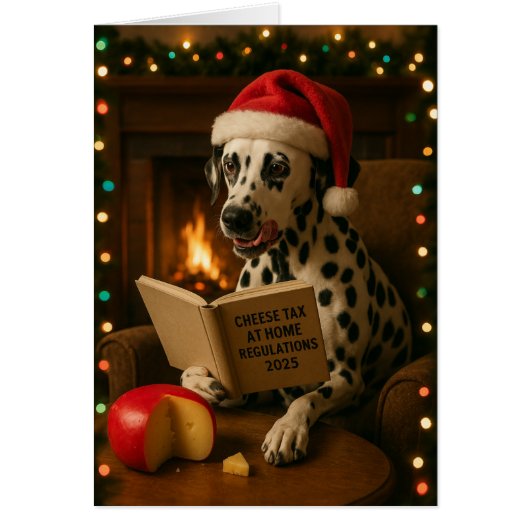Dalmation 'Cheese Tax' Christmas card (正面)