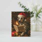 Dalmation 'Cheese Tax' Christmas postcard ポストカード (スタンド正面)