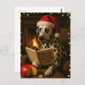 Dalmation 'Cheese Tax' Christmas postcard ポストカード (正面/裏面)