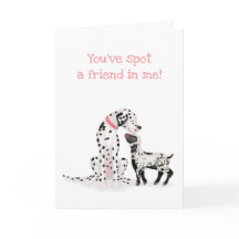 Dalmation & lamb 'You have spot a friend in me'カード