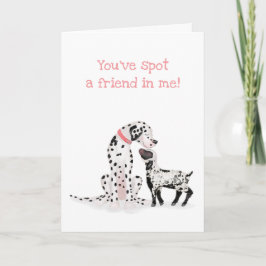 Dalmation & lamb 'You have spot a friend in me'カード カード