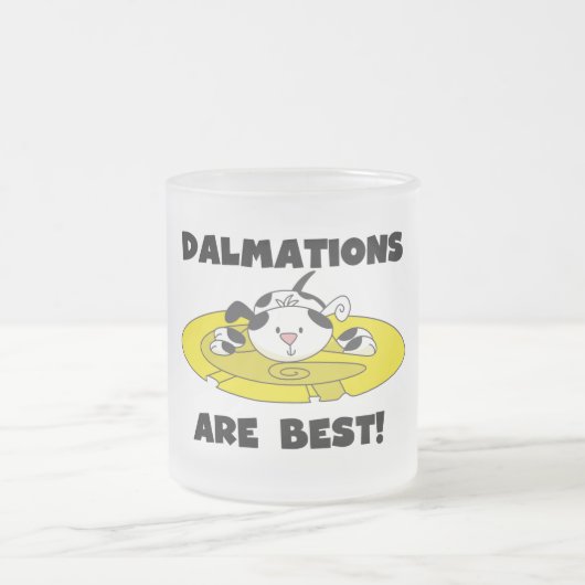 Dalmationsは最も最高のなTシャツおよびギフトです フロストグラスマグカップ (中央)
