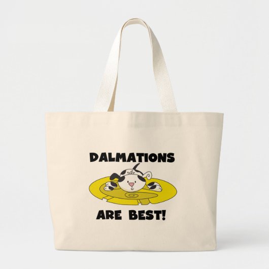 Dalmationsは最も最高のなTシャツおよびギフトです ラージトートバッグ (正面)