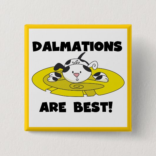 Dalmationsは最も最高のなTシャツおよびギフトです 缶バッジ (正面)