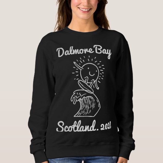 Dalmore Bay Hebrides Scotland 2023 Surfing Souveni スウェットシャツ (正面)