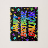 "DALTON"名、おもしろい"ハッピーバースデー" ジグソーパズル (縦)