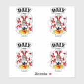 Daly Crest Irish Translation & Meaning (x4) シール (シート)