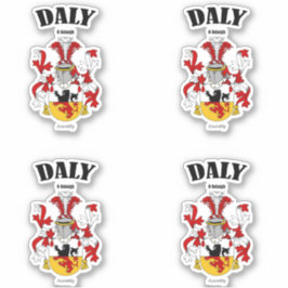 Daly Crest Irish Translation & Meaning (x4) シール