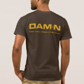 DAM+N チョコレート ゴールド Tシャツ (裏面)