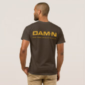 DAM+N チョコレート ゴールド Tシャツ (裏面フル)