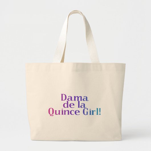 Dama de la Quince Girl ラージトートバッグ (正面)