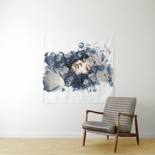 Dama Delicadamente Florada - Ilustración タペストリー (インサイチュ(横))