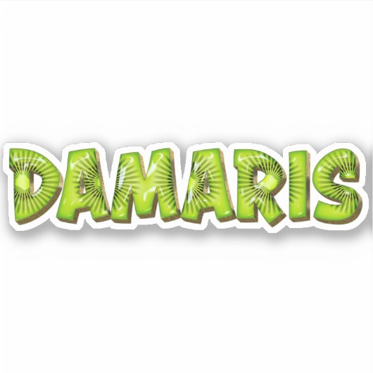 Damaris Name Kiwi Design Aufkleber Sticker シール (正面)