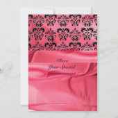 DAMASKのジェムストーン モノグラム シルク ピンク 招待状 (裏面)