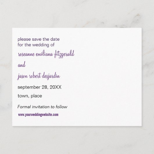 Damaskアールデコ日付はがきを保存 案内ポストカード (裏面)