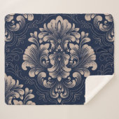 Damaskシクラシカルームレステクスビクトリアンチャ シェルパブランケット (正面(横))