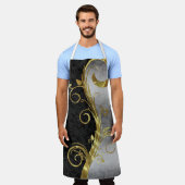 Damaskテクスチャ エプロン (着用した状態)