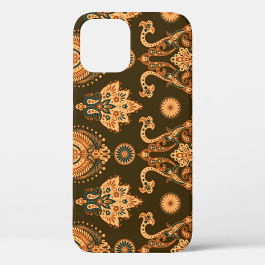 Damaskフローラ：シームレスなヴィンテージスタイル Case-Mate iPhoneケース (裏面)