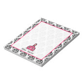 Damaskメモパーソナライズされた帳の先生 ノートパッド (回転)