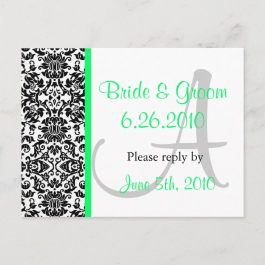 Damask応答はがき インビテーションポストカード (正面)
