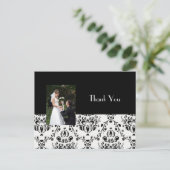 DAMASK結婚式の写真ありがとう ポストカード (スタンド正面)