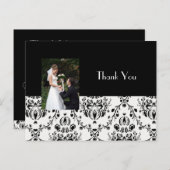 DAMASK結婚式の写真ありがとう ポストカード (正面/裏面)