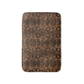 DAMASK2黒い大理石及びブラウン石造りの(R) バスマット (正面縦)