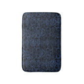 DAMASK2黒い大理石及び青石 バスマット (正面縦)