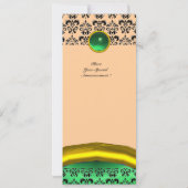 DAMASK モノグラム 緑の宝石 招待状 (裏面)