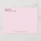 Damask 2-Photo暗い赤紫色 – 黒 – 白Save the Date 案内ポストカード (裏面)