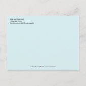 Damask 2-Photo Aqua-Black-White Save the Date 案内ポストカード (裏面)