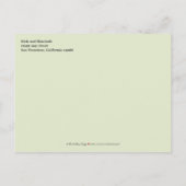 Damask 2-Photo Sage-Black-White日付を保存 案内ポストカード (裏面)