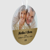 Damask 50th Golden Anniversary写真クリスマス オーナメント (正面)