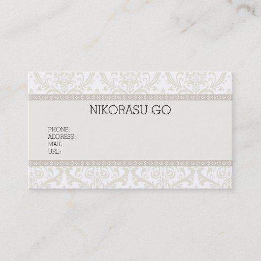 DAMASK BUSINESSCARD 名刺 (正面)