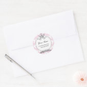 Damask Crown Addressステッカー() ラウンドシール (封筒)