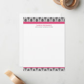 Damask Flat Note Card(エレガントOscar) ノートカード (正面/裏面インサイチュ)