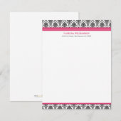 Damask Flat Note Card(エレガントOscar) ノートカード (正面/裏面)