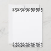 Damask Green Trim RSVPカード – 5 x 7が必要 (裏面)