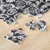 Damask Lace Brocade Classic Wallpaper ジグソーパズル (側面)