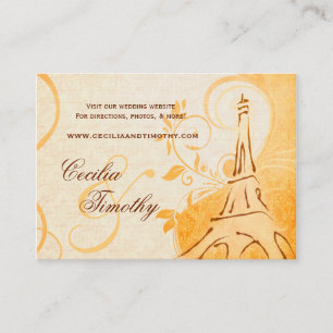 Damask Parisienne:秋スパイス結婚のウェブサイト エンクロージャーカード