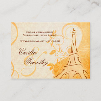 Damask Parisienne:秋スパイス結婚のウェブサイト エンクロージャーカード
