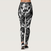 Damask Pattern | Black & White レギンス (裏面)