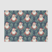 Damask Pattern with Santa Claus Faces 薄葉紙 (正面)