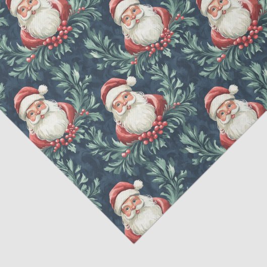Damask Pattern with Santa Claus Faces 薄葉紙 (詳細)
