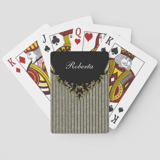 Damask Personalized Playing Cards トランプ (裏面)