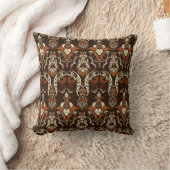 Damask Seamless vintage pattern. Floral textured クッション (ブランケット)