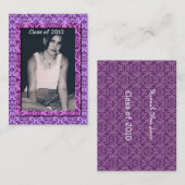 Damask Senior Class of Current Yearフォトカード コーリングカード (正面/裏面)