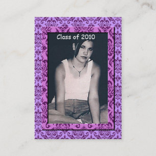 Damask Senior Class of Current Yearフォトカード コーリングカード