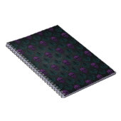DAMASK SKULL TEAL PURPLE ノートブック (右側)